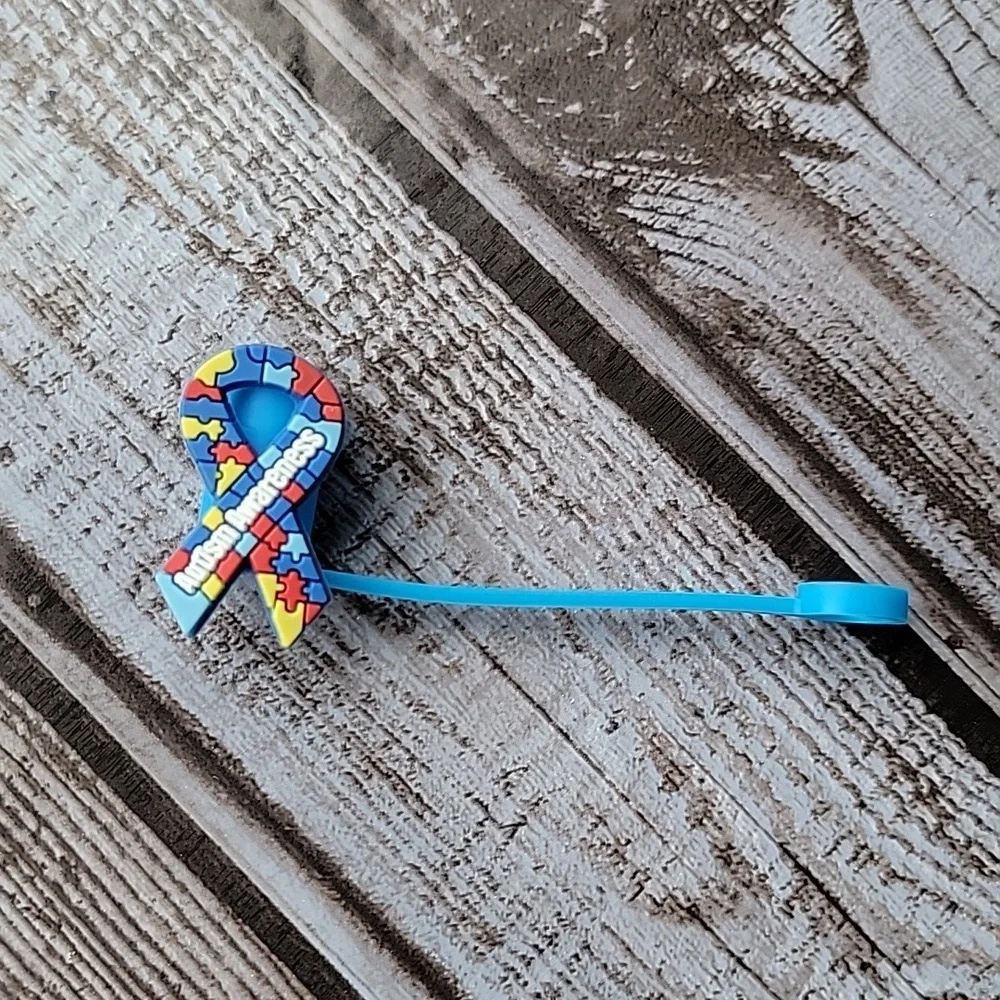 Autism Awarness Straw Topper - Picture 1 of 5
